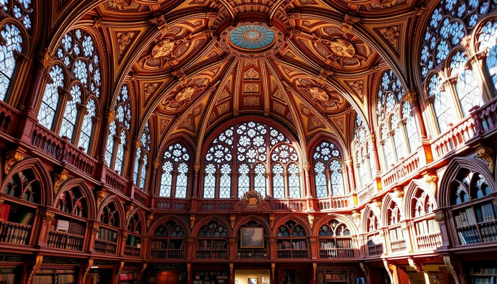 Das Innere der Livraria Lello mit ihrer beeindruckenden Architektur