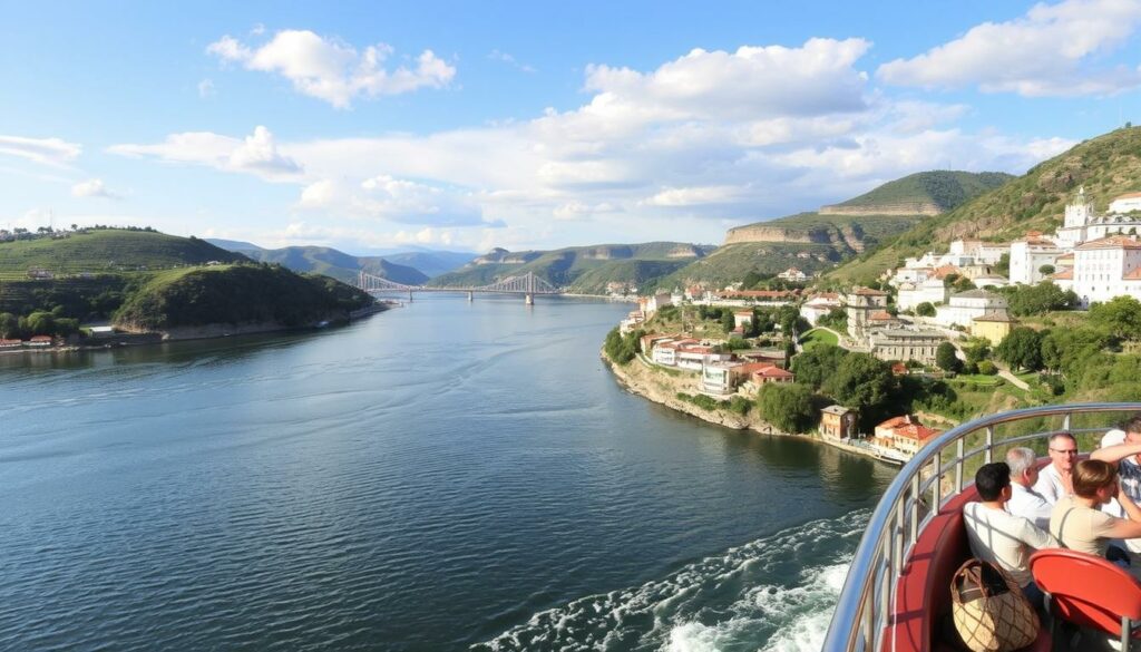 Ein Bild einer Douro Flusskreuzfahrt mit malerischer Landschaft