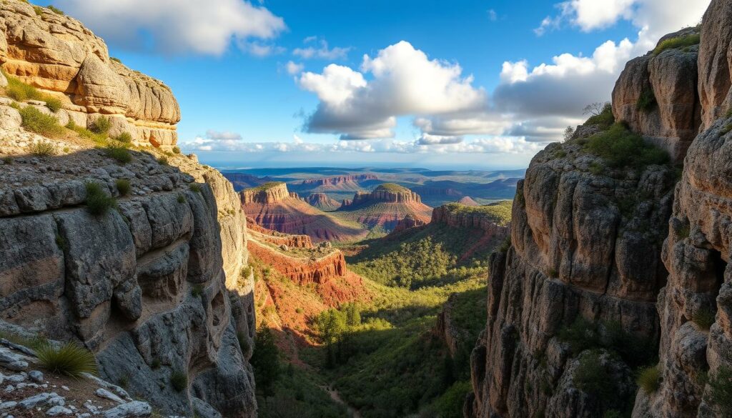 Erstelle ein Bild von einer atemberaubenden Landschaft im Arouca Geopark